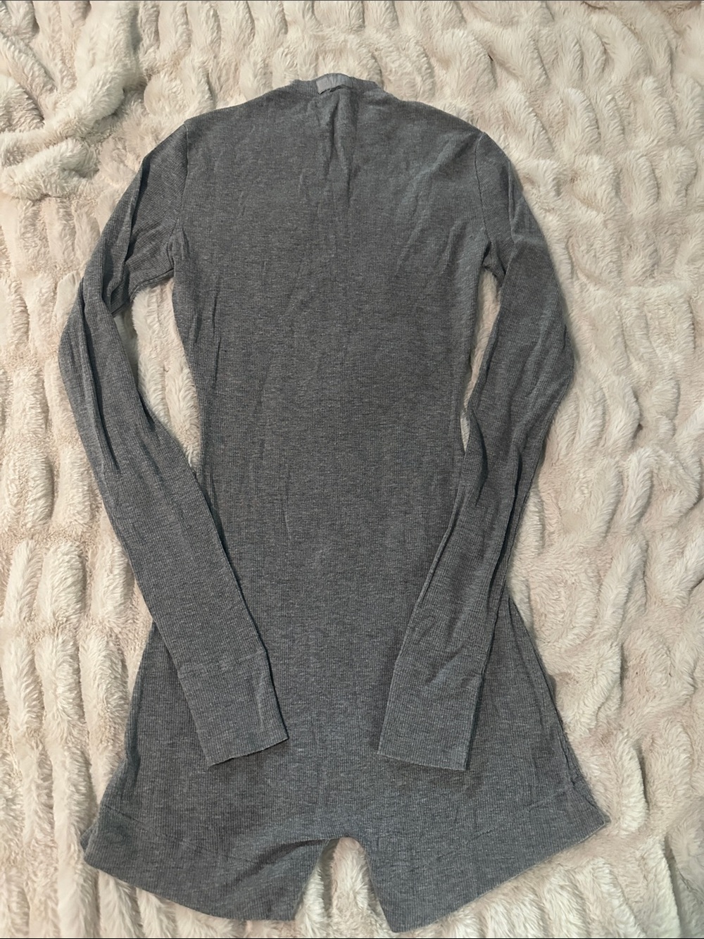 SKIMS Women's Gray Button Henley Romper SIZE SMALL - Picture 5 of 7